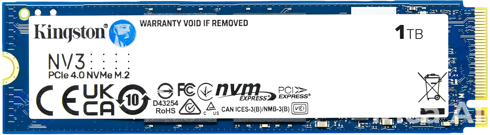 Твердотельный SSD накопитель Kingston NV3 1 TB, M.2, PCI-E 4.0x4