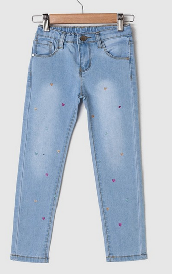 Джинсы Разноцветные сердечки