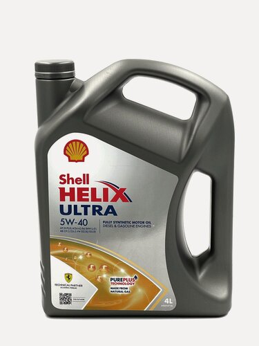 Изображение товара Моторное масло SHELL Helix Ultra 5W-40 4 литра , синтетическое