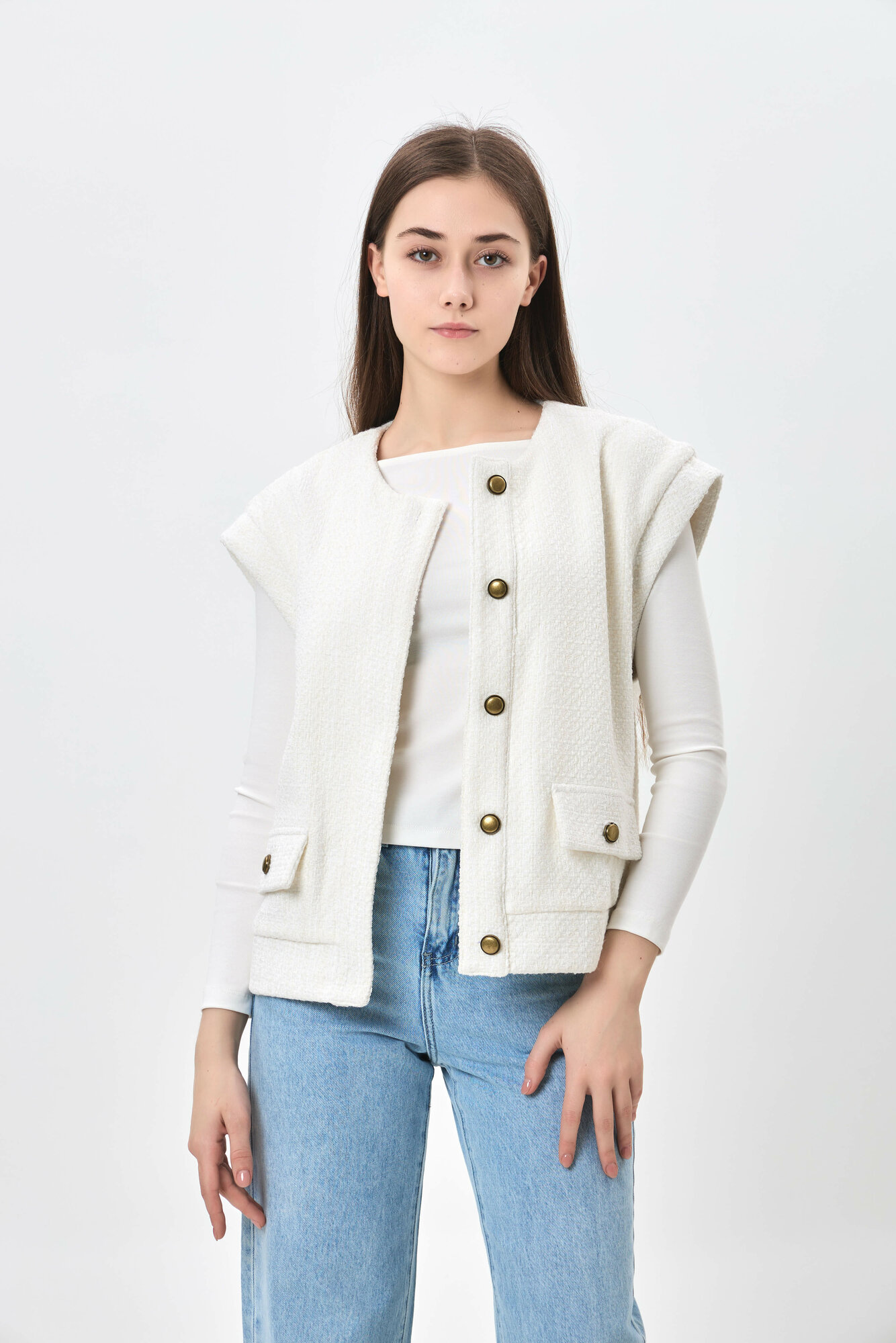 Жилет спортивный TERRA PRO TERRA PRO, размер XS, белый — фото 1