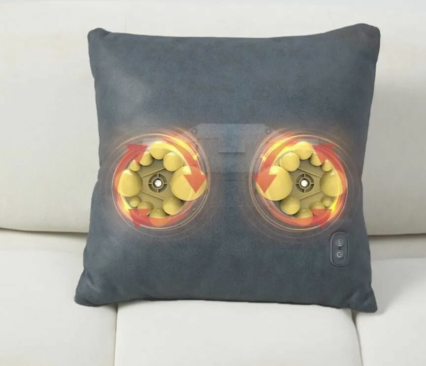 Массажная подушка шиацу для шеи и спины с подогревом