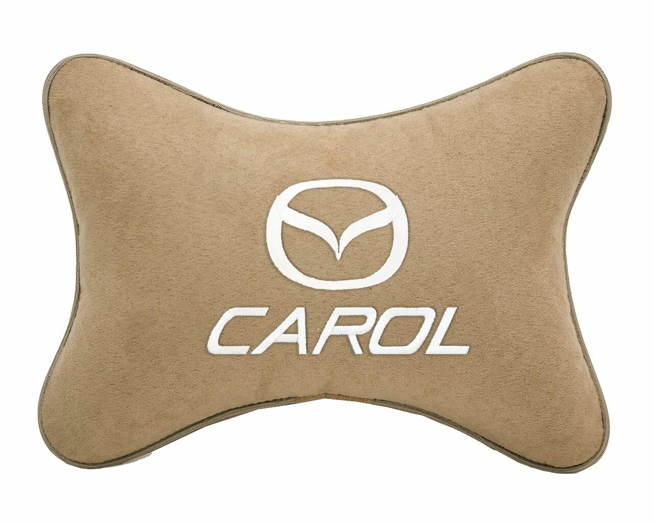 Подушка автомобильная на подголовник бежевая алькантара MAZDA Carol