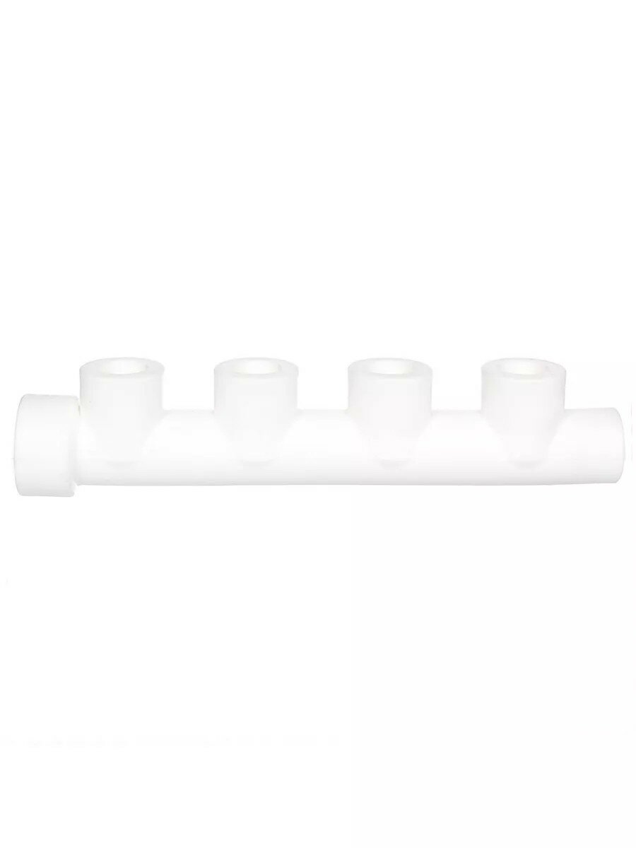 Коллектор полипропилен 32х25 мм 4 выхода белый РосТурПласт