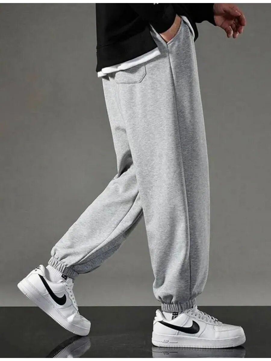 Брюки спортивные , размер XL, серый