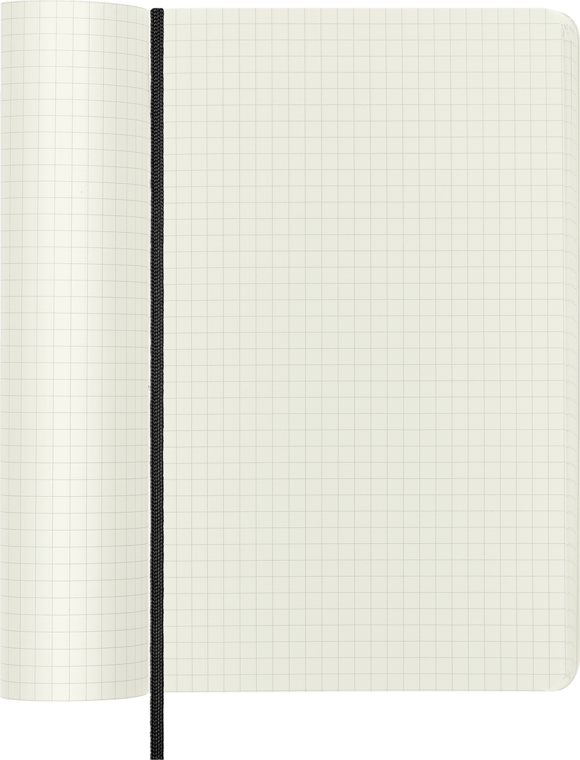 Блокнот Moleskine Classic Soft QP617 Large 130х210мм, 192стр, клетка, мягкая обложка, черный — фото 1
