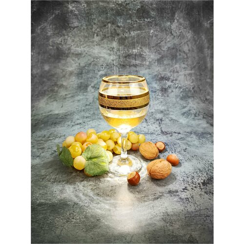 Подарочный набор бокалов для вина с алмазной гравировкой PROMSIZ Ультра 260 мл, 6 шт.