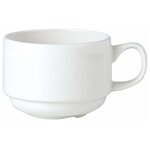 Чашка кофейная «Симплисити»; фарфор;100мл; D=65, H=50, L=85мм; белый COM- 03130218 - изображение