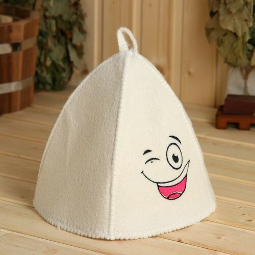 Шапка для бани с вышивкой 