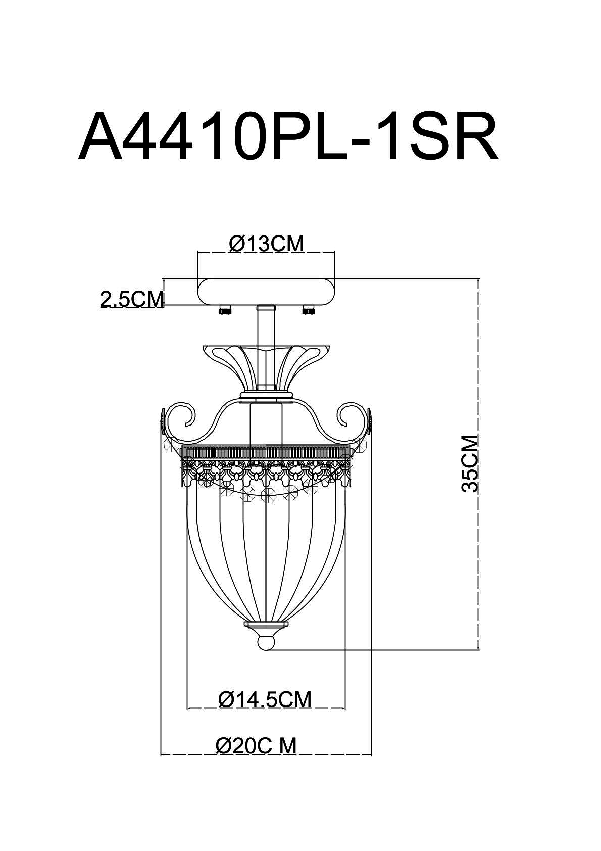 ARTE LAMP Люстра на штанге Arte Lamp A4410PL-1SR - фотография № 14