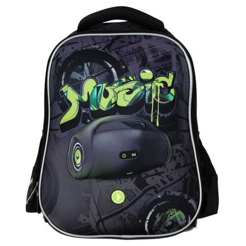 фото Рюкзак каркасный hatber ergonomic light 38 х 29 х 16, для мальчика boombox, синий