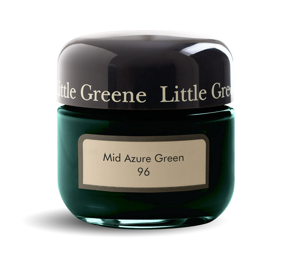 Пробник краски в/э акриловой Little Greene, цвет № 96, MID AZURE GREEN, 60 мл