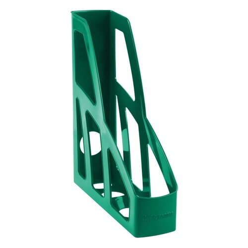 Лоток для бумаг вертикальный Стамм Лидер, 75мм, зеленый (ЛТВ-30453), 6шт.