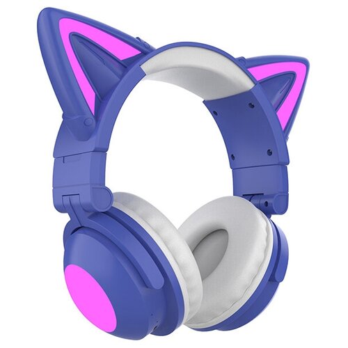 Наушники Qumo Party Cat Mini ВТ 0050 Purple-Light Blue 34913 qumo party cat mini pink blue вт 0051