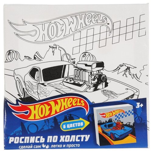 Мульти Арт картина по контурам Hot Wheels, 15 х 15 см