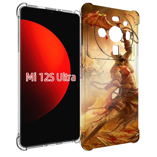 Чехол MyPads God Of War III для Xiaomi 12S Ultra задняя-панель-накладка-бампер чехол mypads god of war iii для xiaomi black shark 5 задняя панель накладка бампер