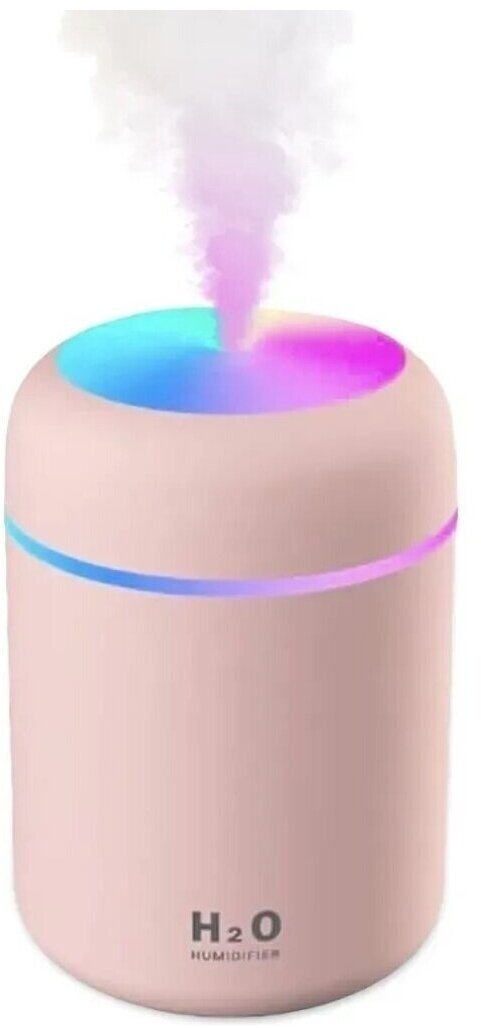 Аромадиффузор-ночник Humidifier H2O, розовый - фотография № 2