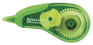 Корректирующая лента BRAUBERG "Design One" 5 мм х 6 м зеленый корпус в блистере, 12 шт