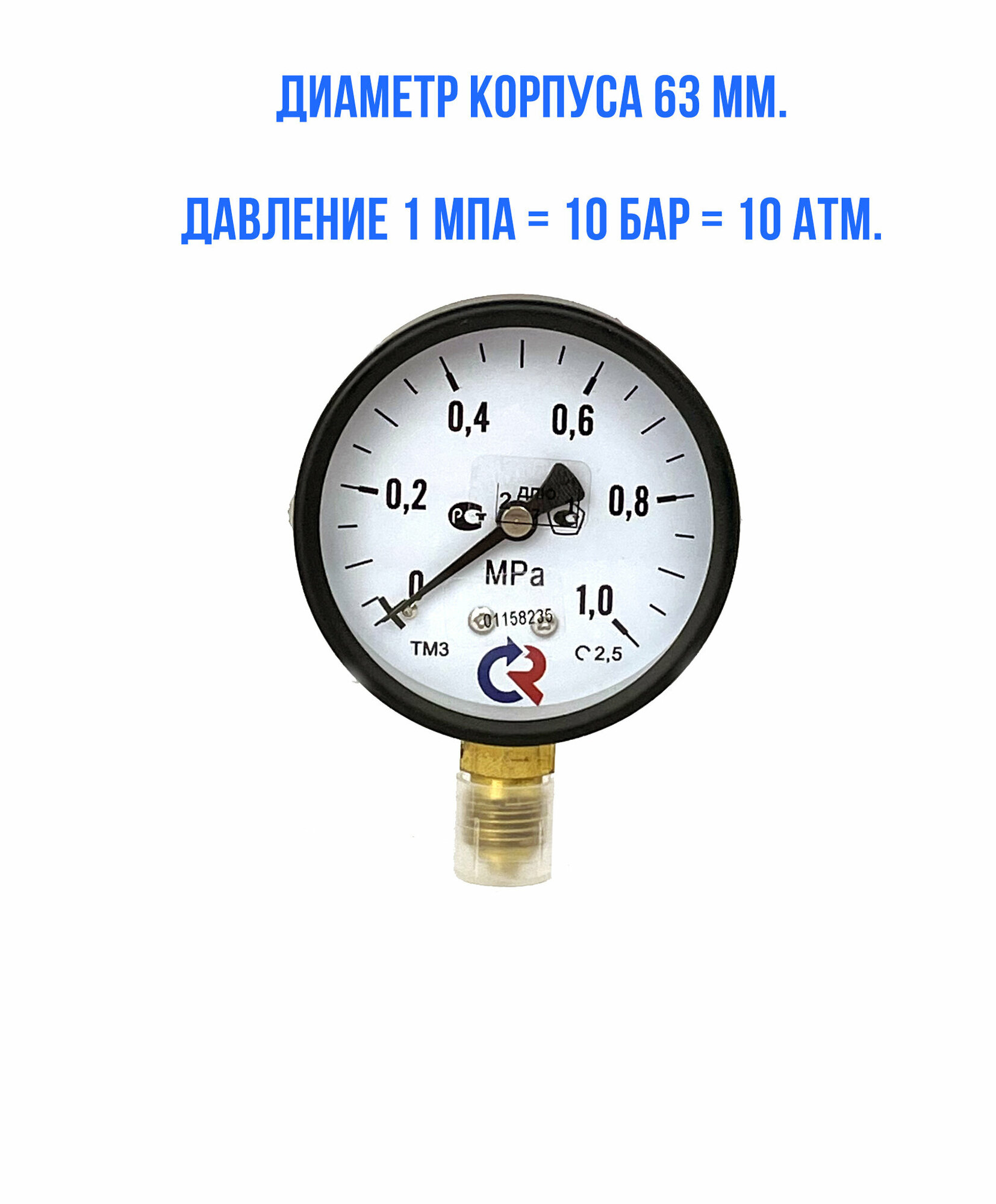 Манометр для измерения давления ТМ-310Р.00(0-1МРа)G1/4.25