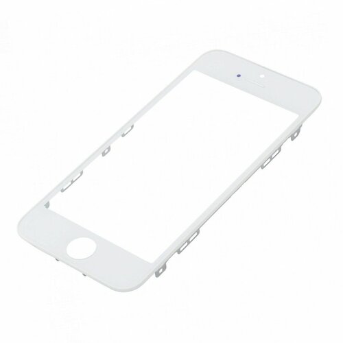 Стекло модуля + рамка для Apple iPhone 5S, белый, AA стекло модуля oca рамка для apple iphone 5s в сборе черный aa