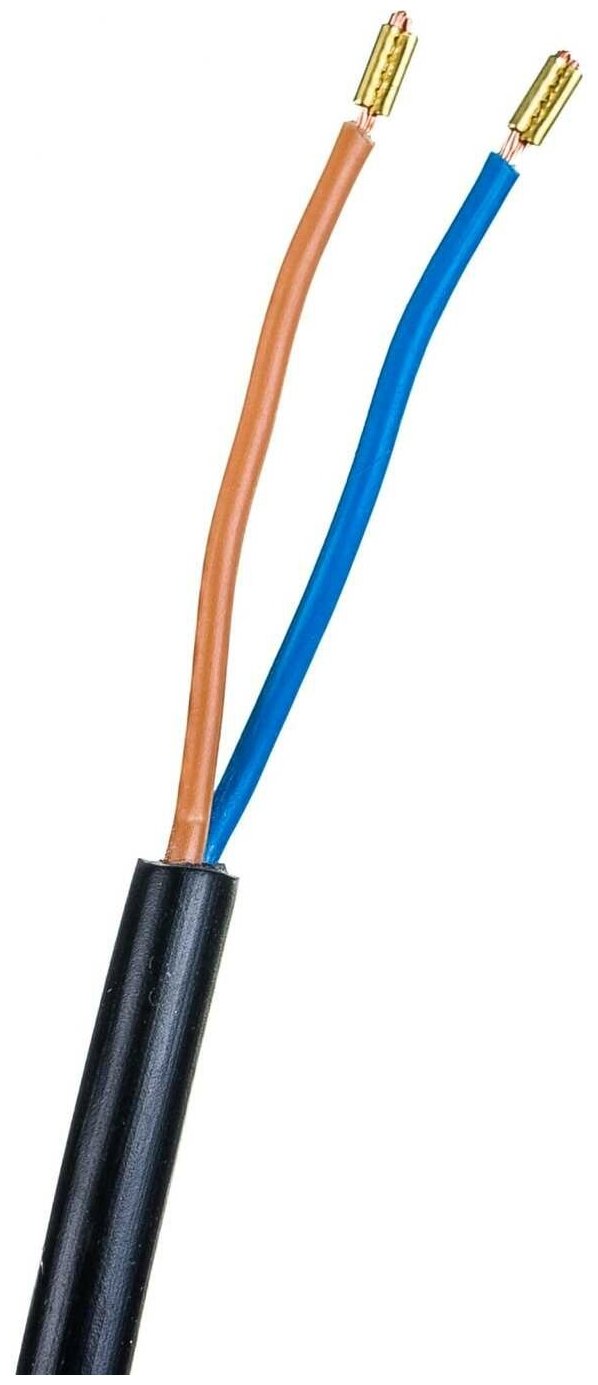 Сетевой шнур с вилкой Lux "V2", ПВС 2x0.75, 1.5 м, без заземляющего контакта, черный - фотография № 3