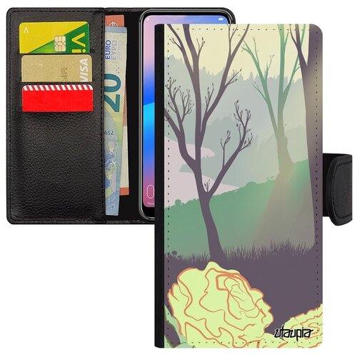 фото Красивый чехол-книжка для смарфона // xiaomi redmi 6a // "лесные розы" дерево лес, utaupia, цветной