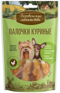 Фото Лакомство для собак Деревенские лакомства для мини-пород Палочки куриные