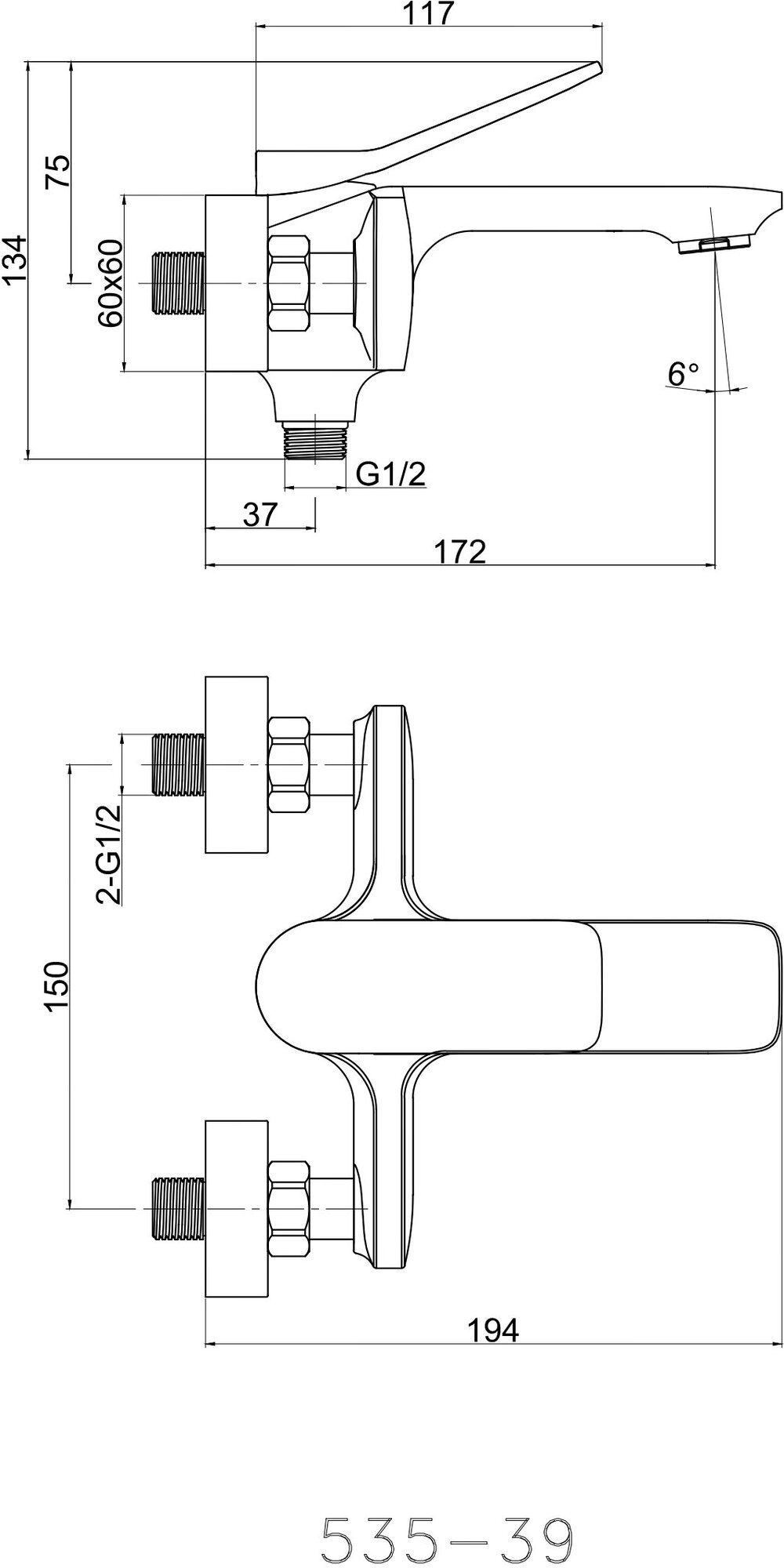 Смеситель для ванны Cersanit Odra 63051 - фотография № 7