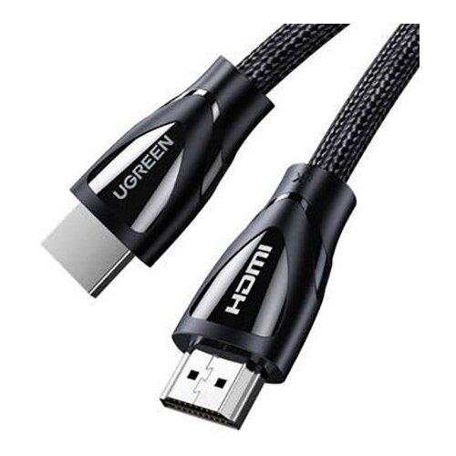 Аксессуар Ugreen HD140 HDMI A M/M Cable with Braided 1m Black 80401 hdmi кабель v2 1 ugreen 8k hdr 1 метр