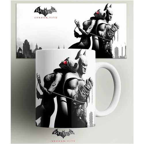 Кружка Бэтмен: Аркхэм-Сити/Batman: Arkham City/компьютерная игра/принт. 330 мл