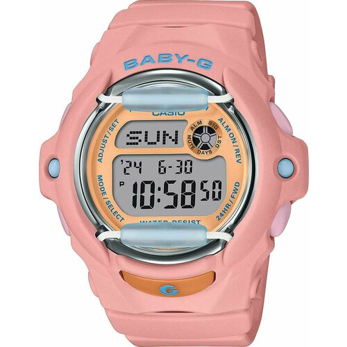 Наручные часы CASIO Baby-G Японские наручные часы Casio Baby-G BG-169PB-4 с хронографом, розовый, серебряный