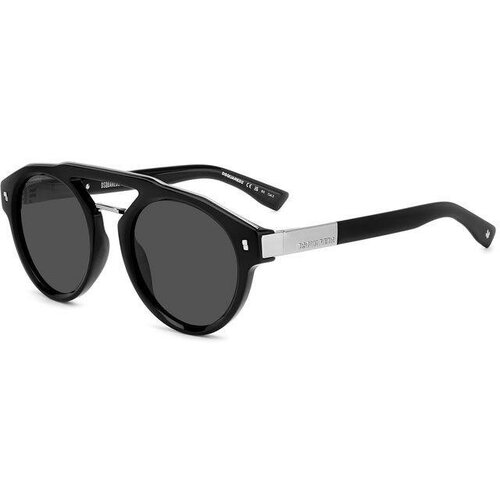 Солнцезащитные очки DSQUARED2, круглые, для мужчин, серый