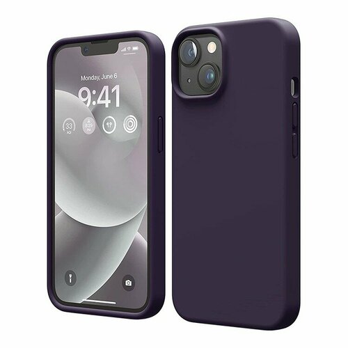 Elago Чехол Elago Soft Silicone для iPhone 14, Dark Purple
