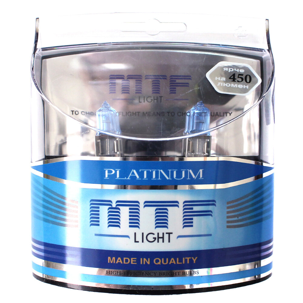 Лампа галогеновая "MTF Light" Platinium H3 12В 55Вт 1450 лм 3800К