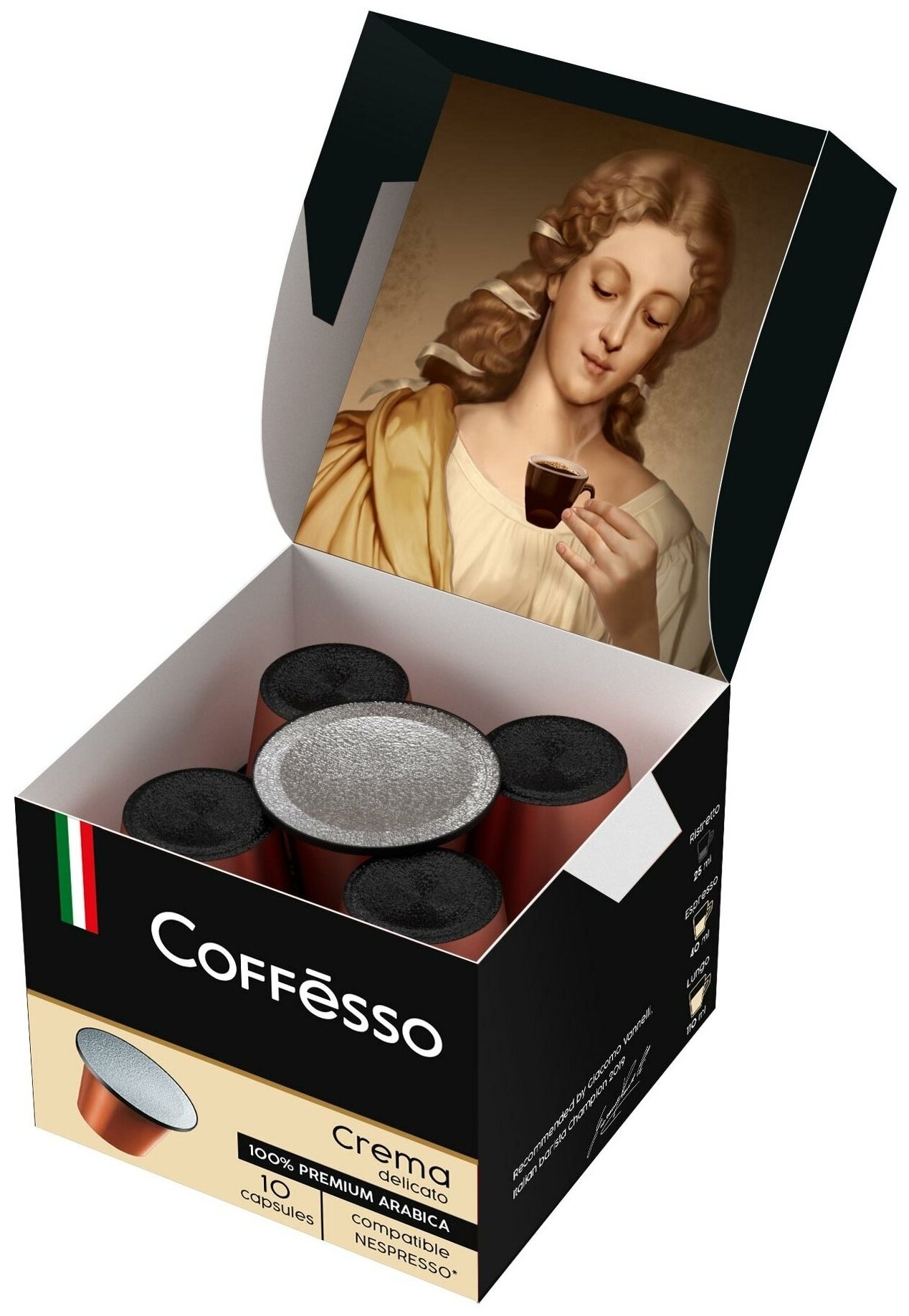 Кофе Coffesso "Crema Delicato" в капсулах для кофемашины Nespresso, 10 капсул - фотография № 3