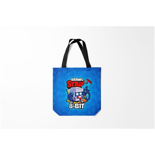 фото Сумка-шоппер / 40х40 см / геймерам / brawl stars 8 bit burnettie