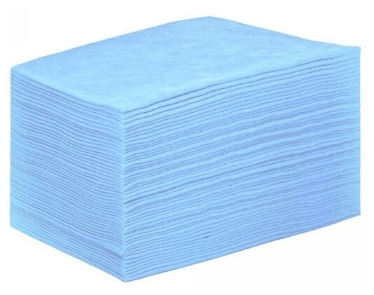 Простыня 80*200 см 12 г/м2 SMS цвет голубой 50 шт