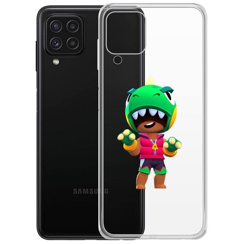 Чехол-накладка Krutoff Clear Case Brawl Stars-Дино Леон для Samsung Galaxy A22/M22 (A225/M225) чехол накладка clear case brawl stars амбер де ла вега для samsung galaxy m31 m315