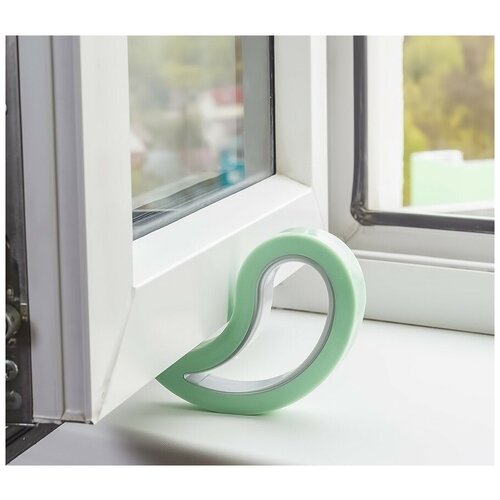 Стопор стоппер упор фиксатор ограничитель для окна для двери резиновый, силиконовый DEN BRAVEN Stoppy, зеленый