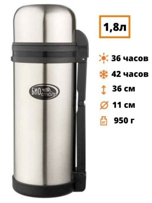 Термос Biostal классическая серия NY-1800-2, 1.8 л - фото №2