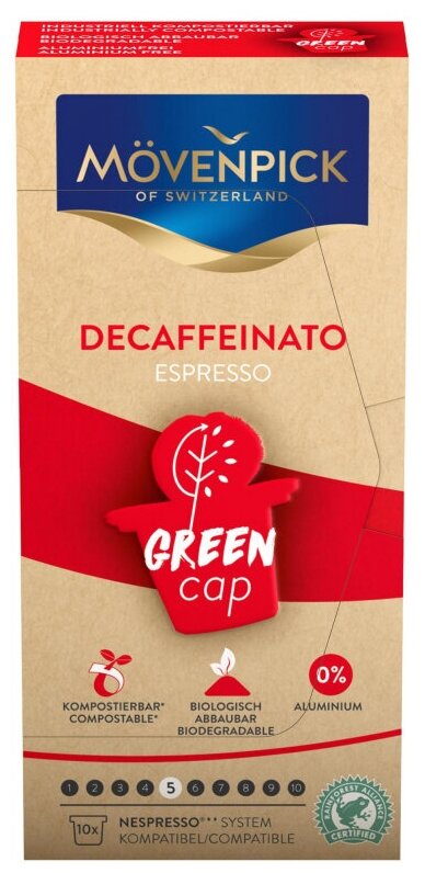 Movenpick Espresso Decaffeinato 10 капсул по 5,7г - фотография № 2