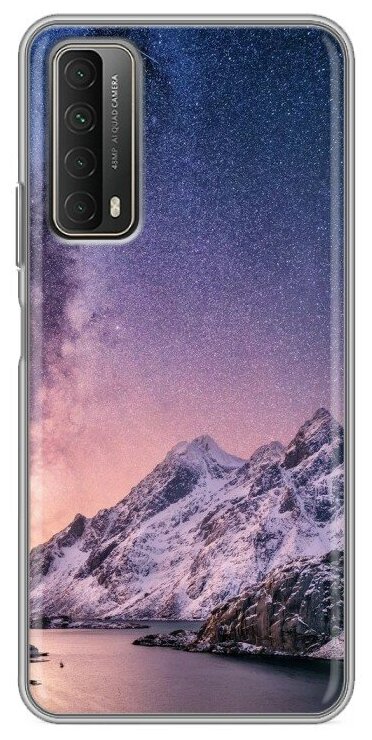 Дизайнерский силиконовый чехол для Хуавей П Смарт 2021 / Huawei P Smart (2021) Горы
