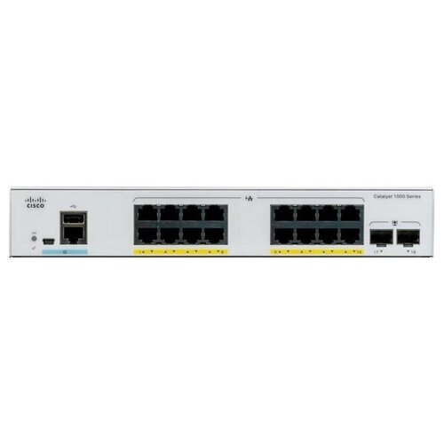 Коммутатор Cisco Catalyst 1000 16port GE POE 2x1G SFP 11322100₽
