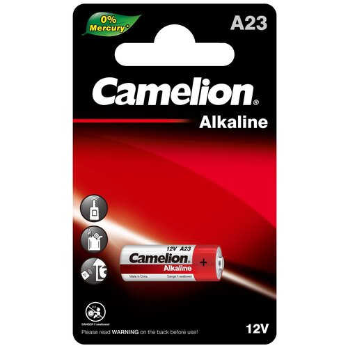 Camelion Элемент питания алкалиновый A23/LR23A 12В Mercury Free A23-BP1 для пультов сигнализаций BL-1 (блист.1шт) Camelion 12827 батарейка lr23a bl 5 camelion 5 50шт