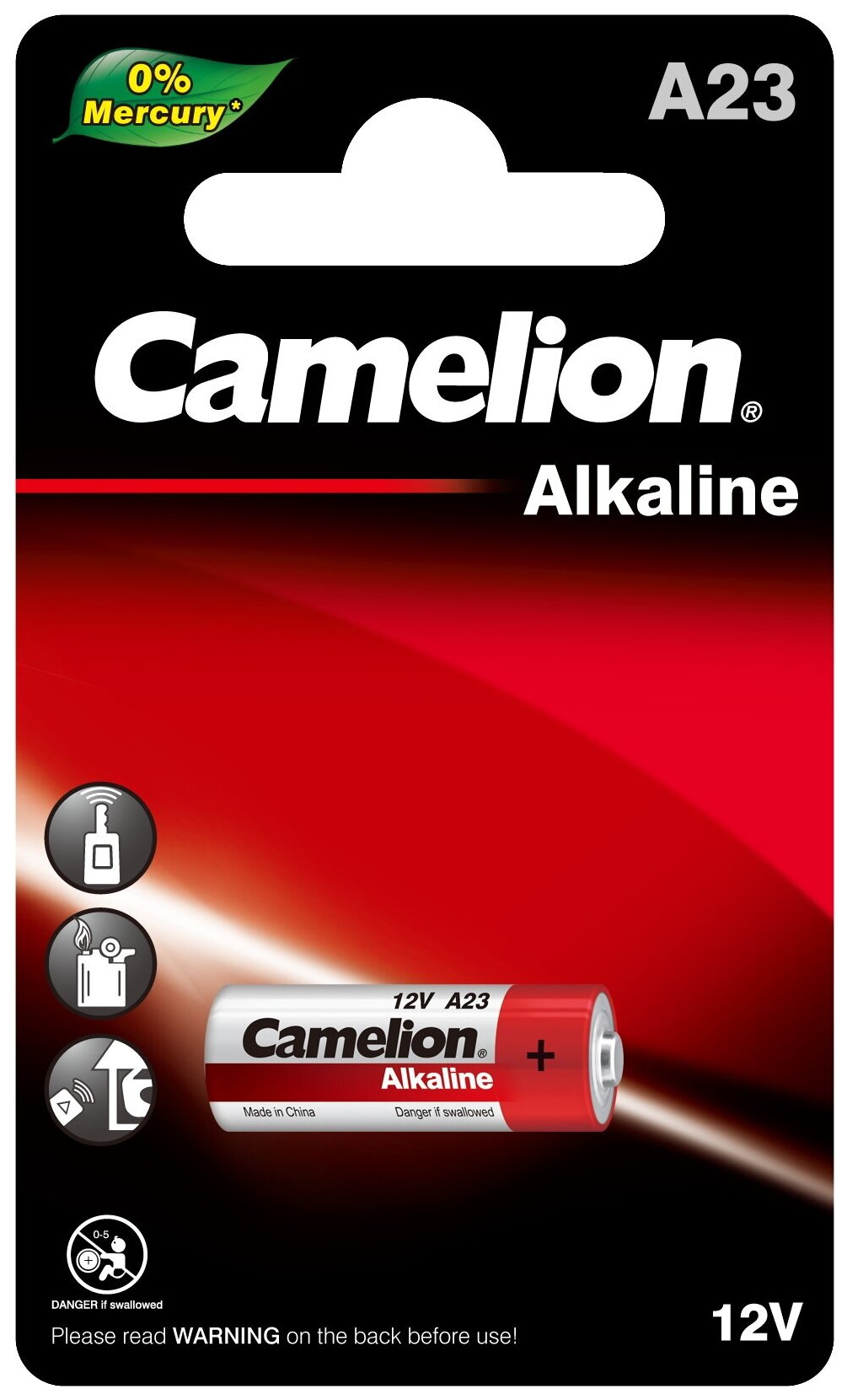 Батарейки Camelion LR23A BL-1 Mercury Free