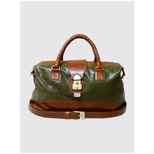 фото Дорожная сумка кожаная d-0014 bruno bartello, зеленый