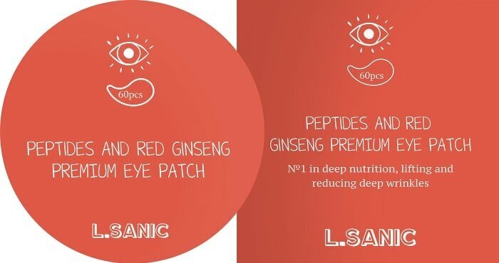Гидрогелевые патчи L.SANIC для области вокруг глаз с пептидами и экстрактом красного женьшеня, 60шт. - фото №7