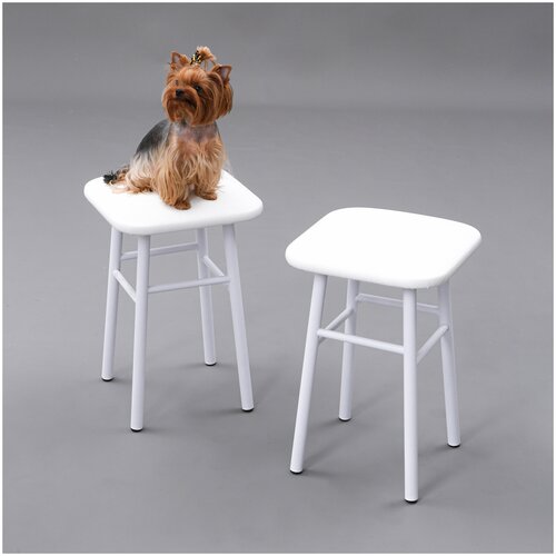 Комплект табуретов, Табурет PINO, VERAMENTE, белый крокодил\белые ножки, 2 шт.