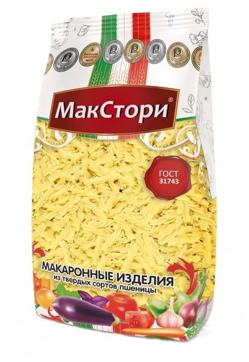 Макаронные изделия макстори Спираль 400г - фотография № 1