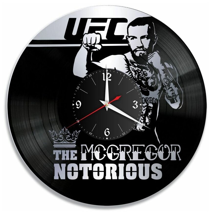 Часы из винила Redlaser "Conor McGregor, The Notorious, UFC, Конор Макгрегор" VW-10552-2