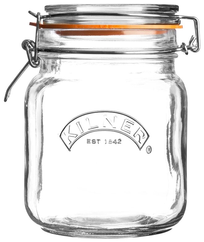 Банка Kilner Clip Top квадратная, 1 л (K_0025.511V)